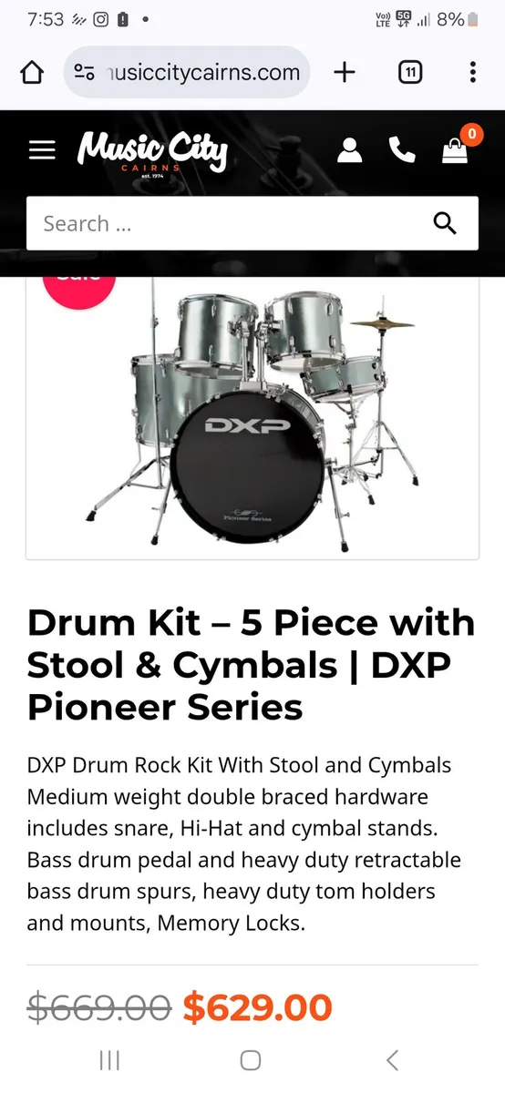 DXP  full Drum kit brand new unused - Image 2