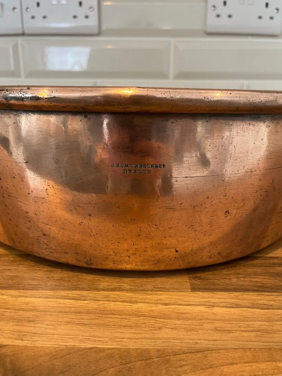 Antique J.Edmunson Dublin Copper Pan - Image 2