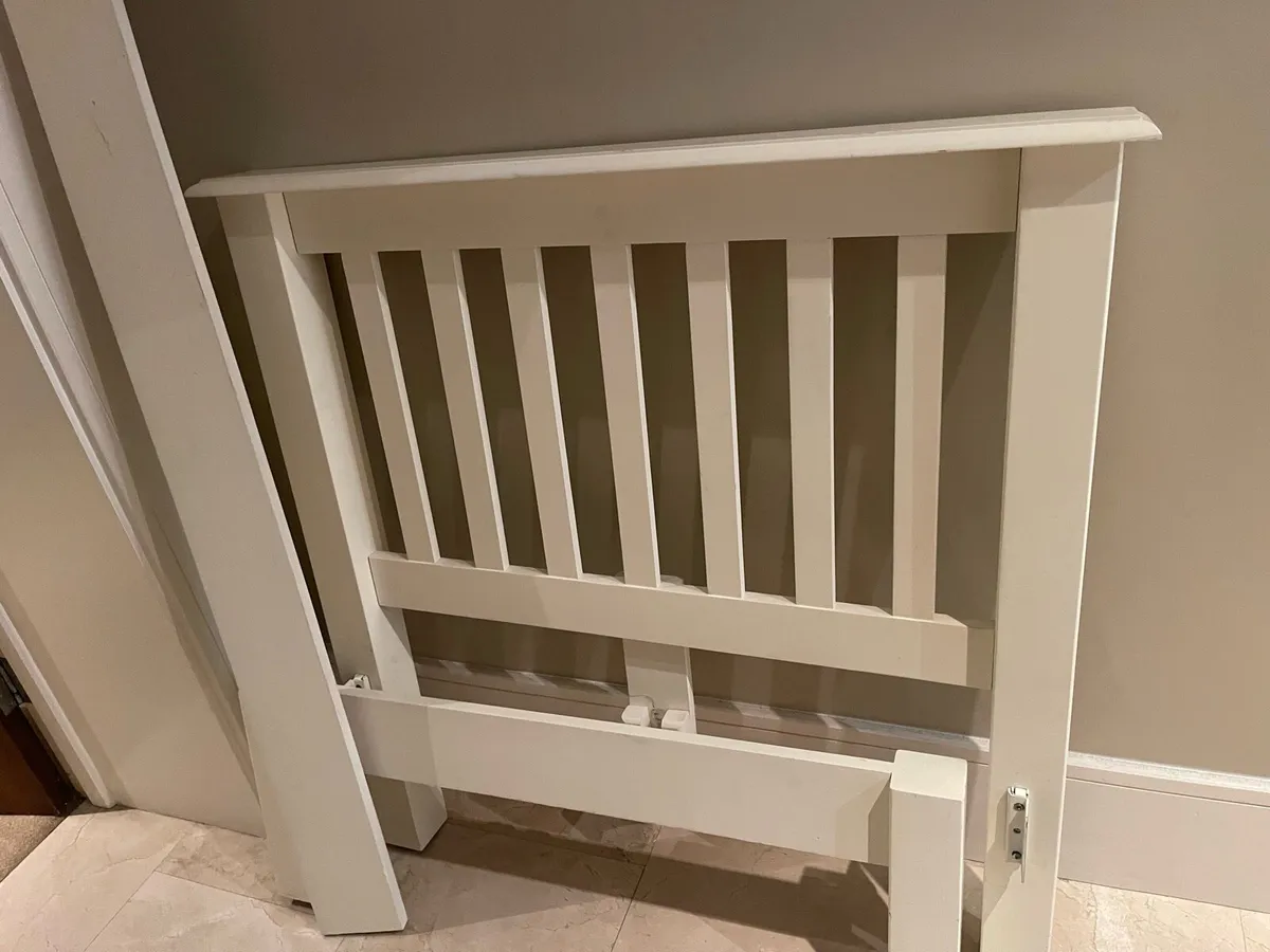 Gorgeous White Solid Single Bed Frame -Can Deliver - Image 1