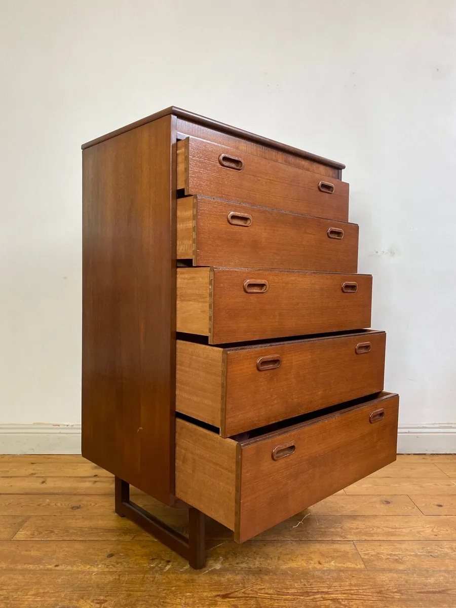 Mid Century Danish Tallboy Chest of Drawers - Image 2