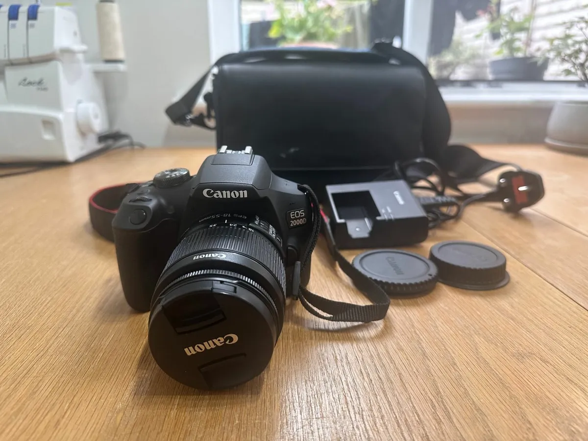 Canon EOS 2000D Camera + EF-S 18-55mm IS II Lens - Image 1