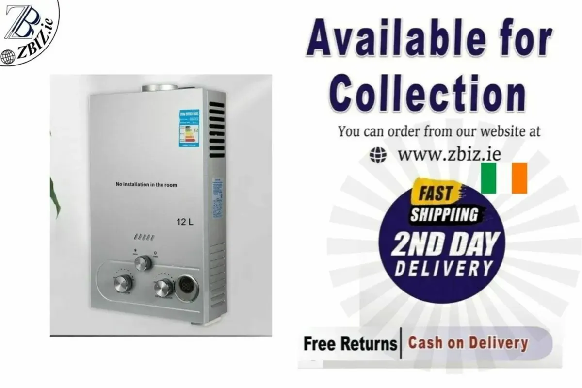 12L Tankless LPG Propane Gas Hot Water Mobile Home - Image 1