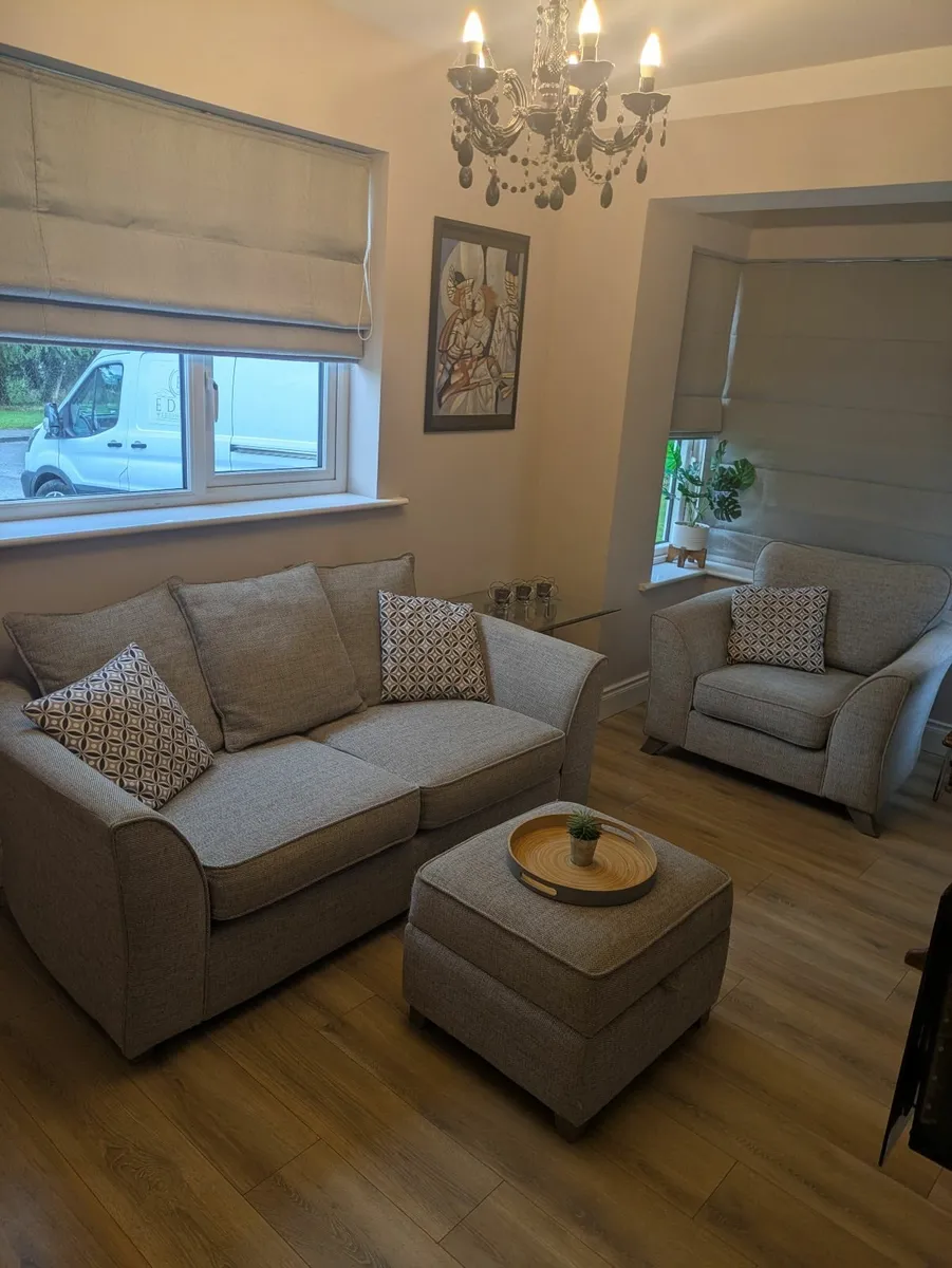 Sofa Bed, Chair and Storage Footstool - Image 1