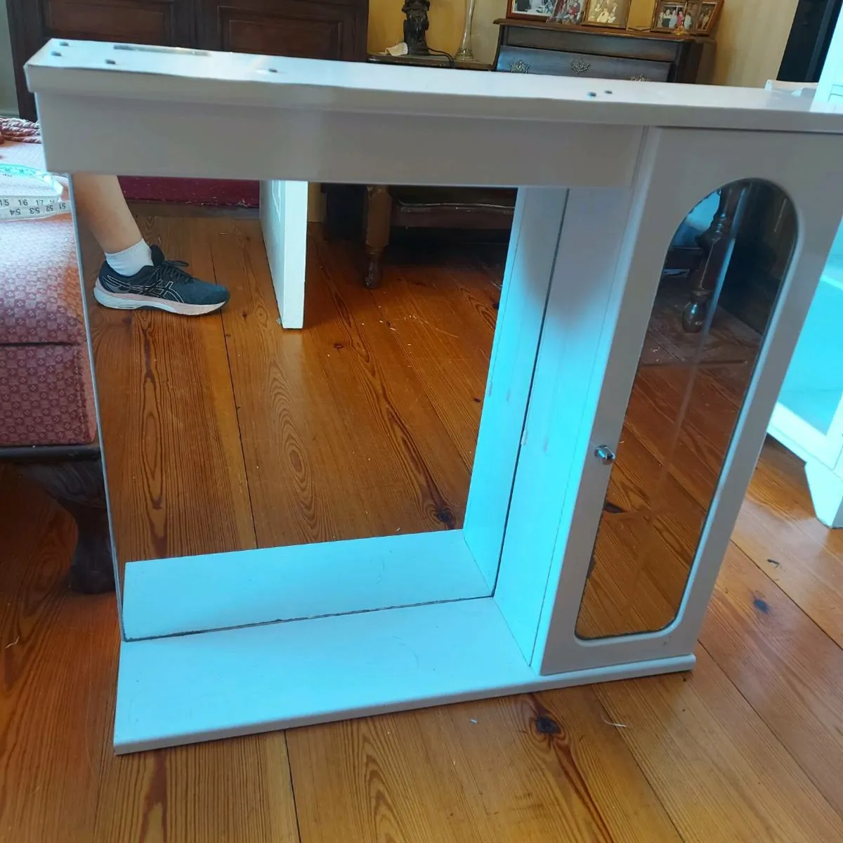 Bathroom storage cabinet with mirror and lighting - Image 1
