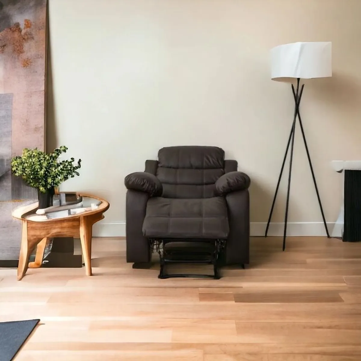 FINAL UNITS Bargain Recliner Chair Black & Brown - Image 2