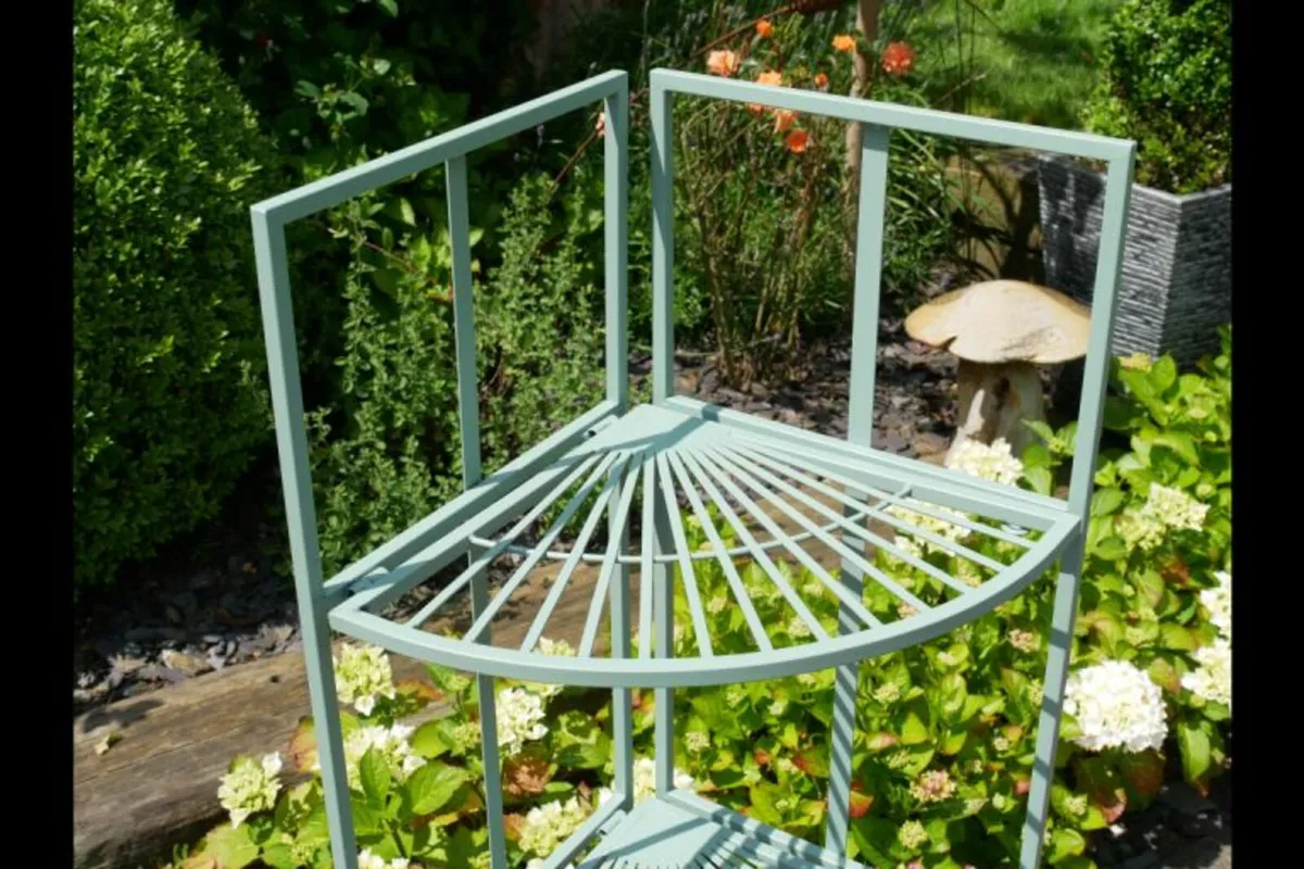 4 Tier Corner Shelf Pistachio Green D10097 - Image 2