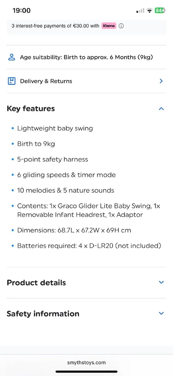 Graco Baby Swing - Image 3