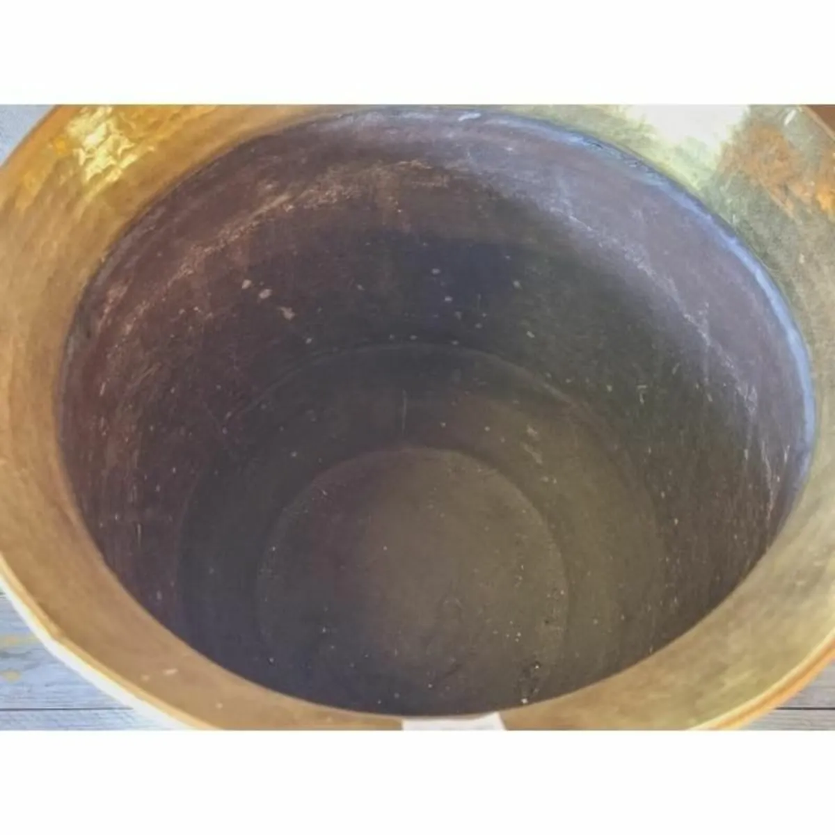 Large Brass Planter Bucket KAS809 - Image 2