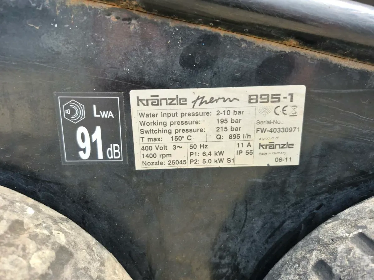KRANZLE 895-1 THERM PRESSURE WASHER - Image 4