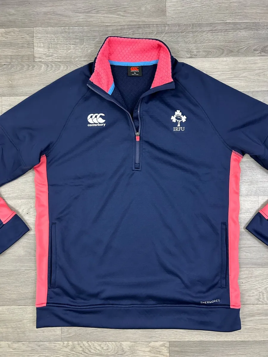 Canterbury Ireland Rugby Half Zip Fleece Jumper XL - Image 2