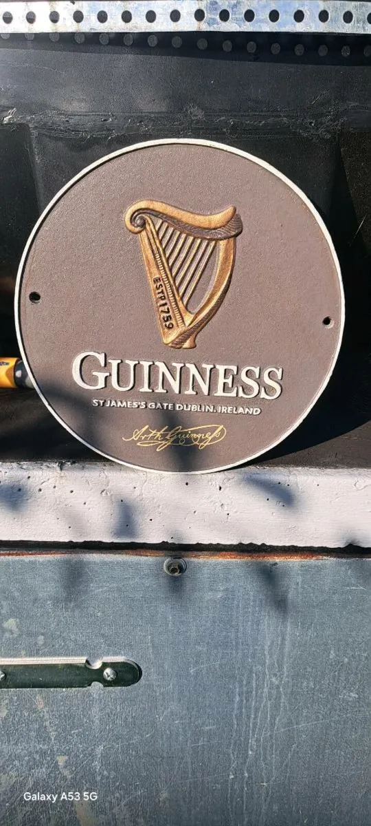 Guinness cast iron sign