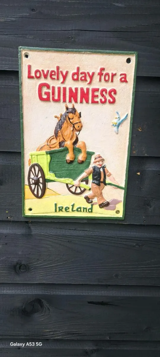 Guinness cast iron sign - Image 1