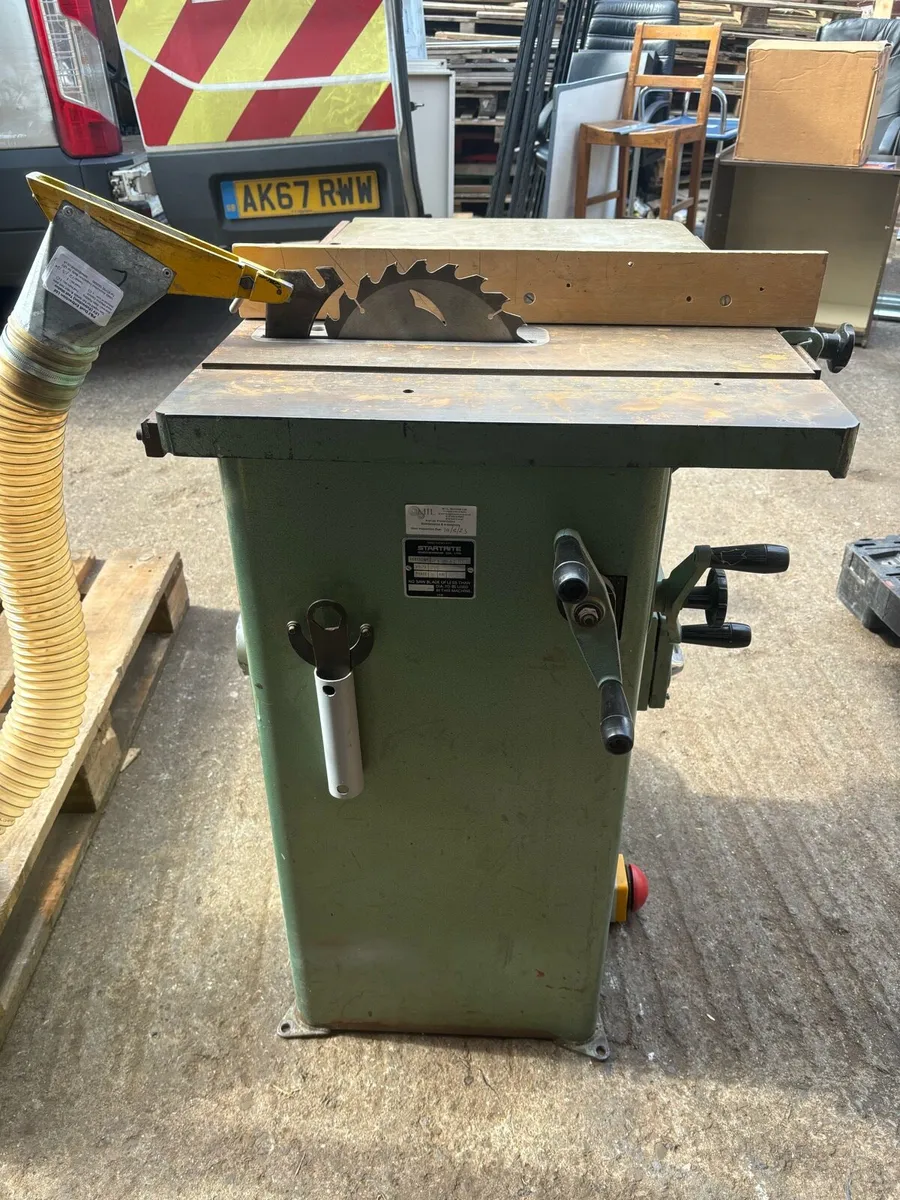 Startrite table saw tilt 3 phase cast bed - Image 3