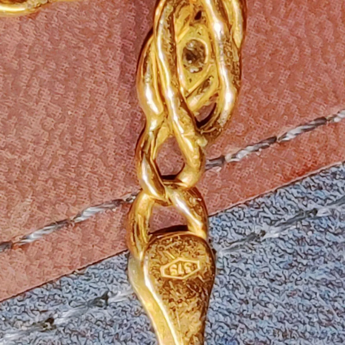 CHUNKY CZ'S, 9CT Solid Gold 5.15 Gram 8"Bracelet ! - Image 2