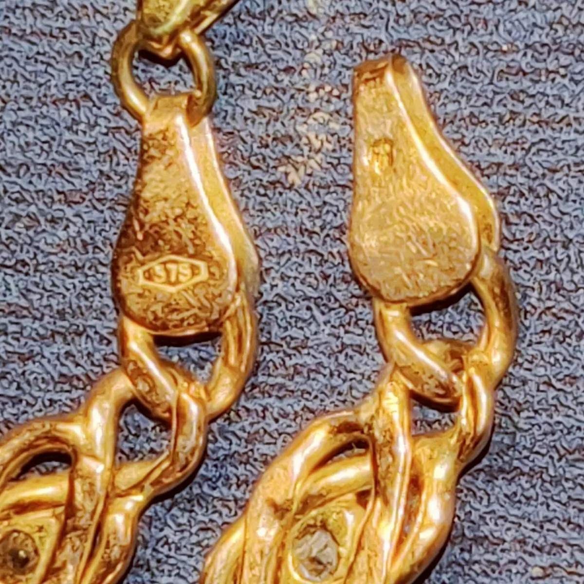 CHUNKY CZ'S, 9CT Solid Gold 5.15 Gram 8"Bracelet ! - Image 3