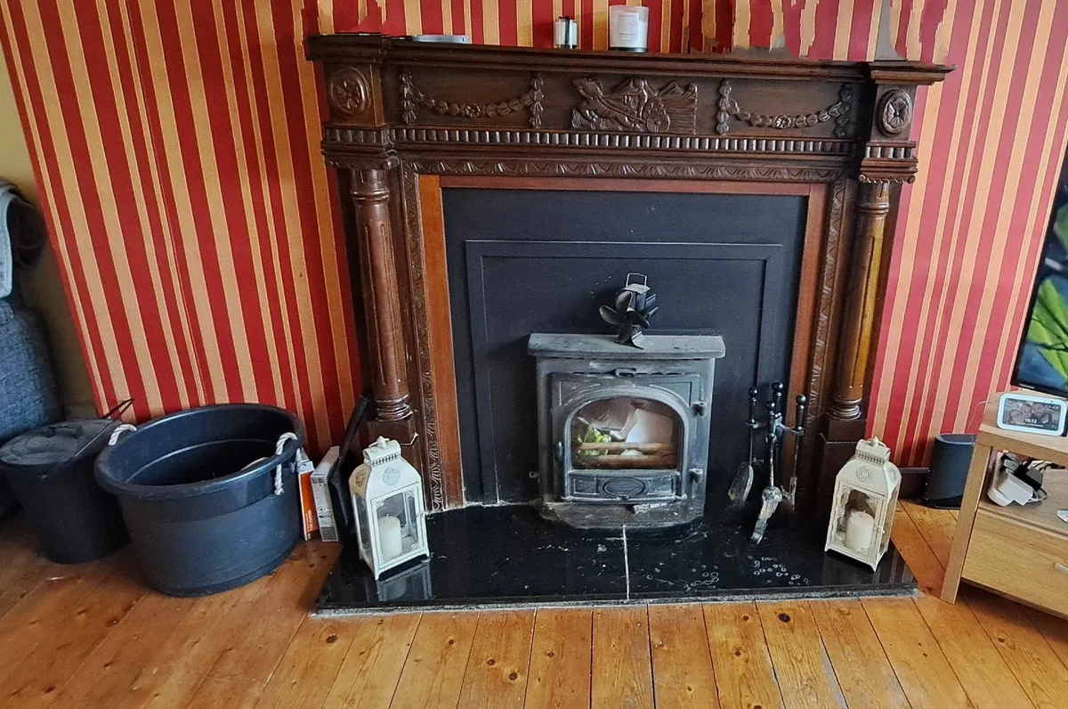 Soild hardwood fireplace surround - Image 2