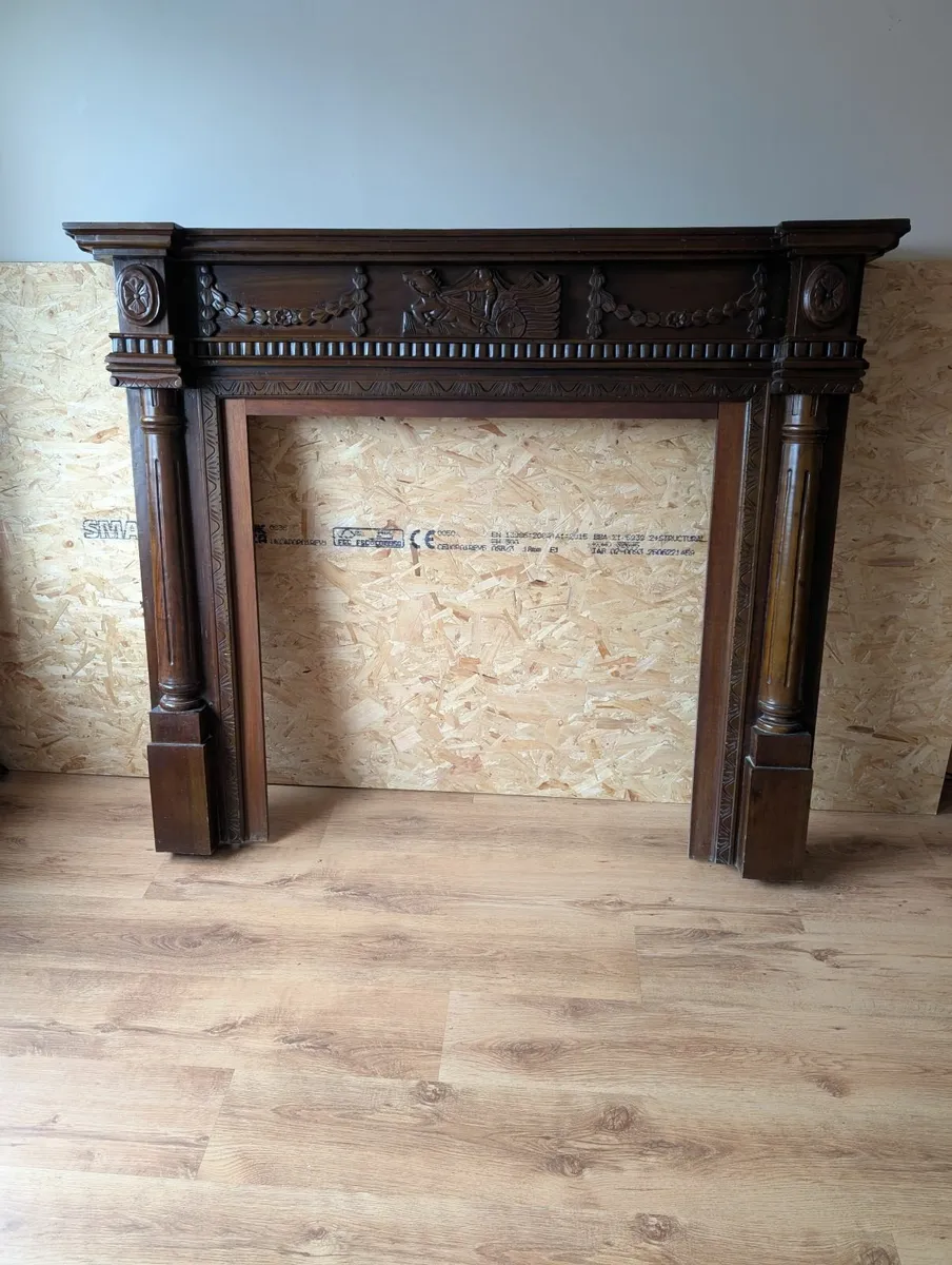 Soild hardwood fireplace surround - Image 1