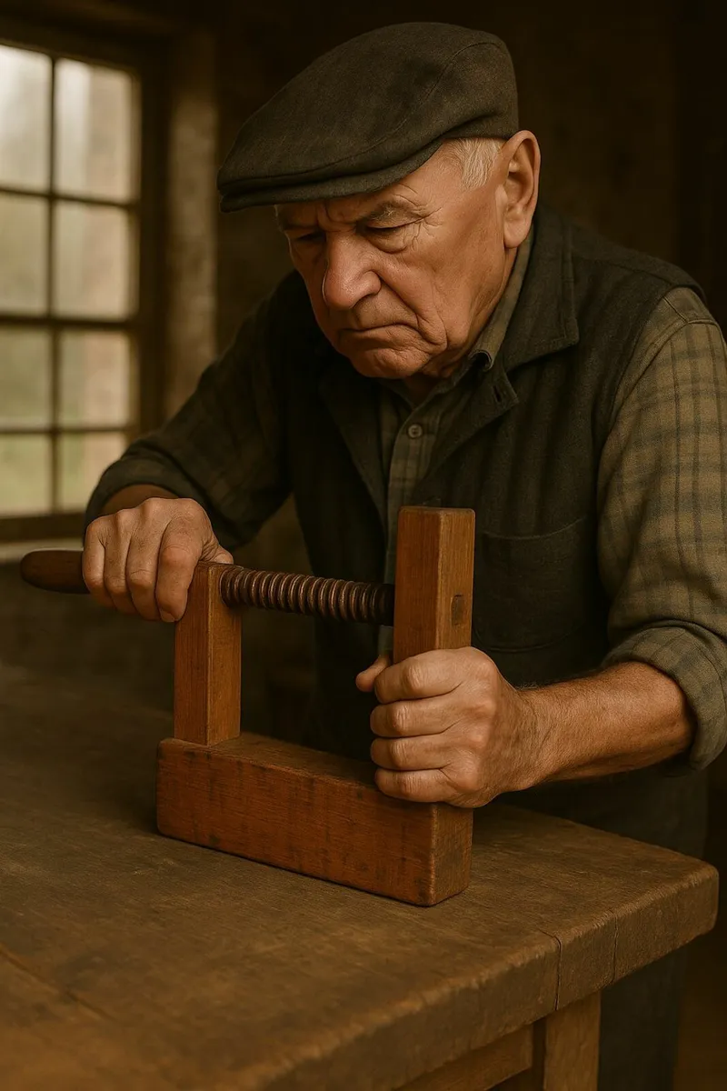 tools Vintage Wooden Carpenter's antique Clamp - Image 1