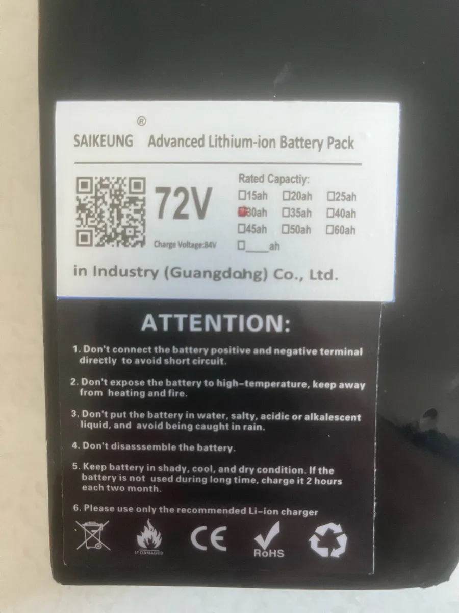 72v 30ah e bike battery - Image 3