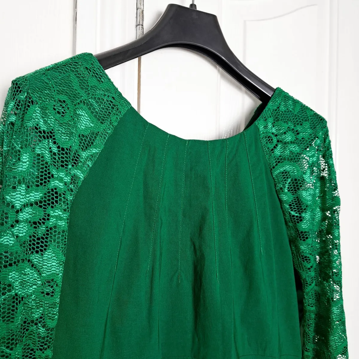 Ollie & Mac Green Lace Top Skirt Co-ords 14UK - Image 4
