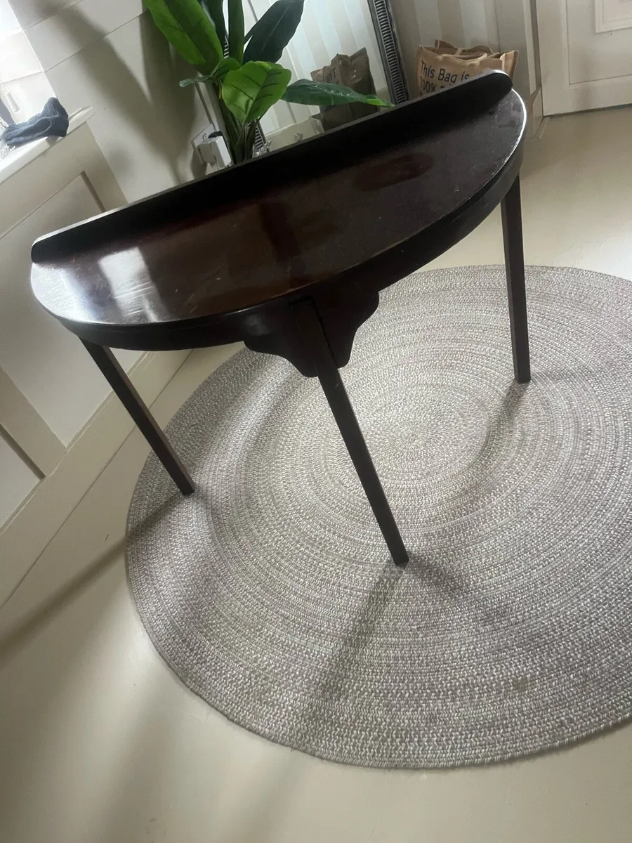 Dark wood hall table