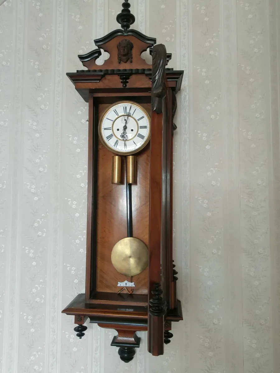 Stunning Vintage Vienna Regulator Wall Clock - Image 1