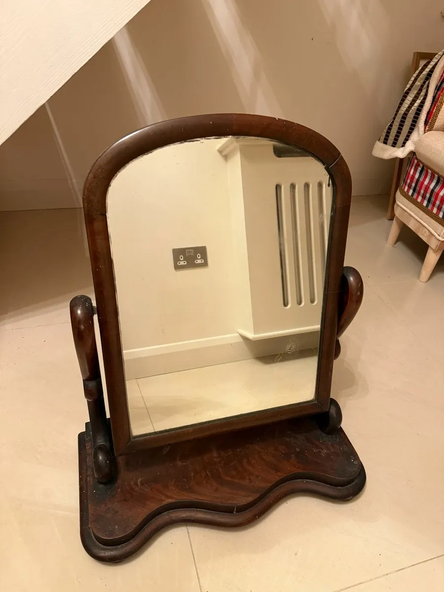 Antique Mahogany Mirror - Image 2