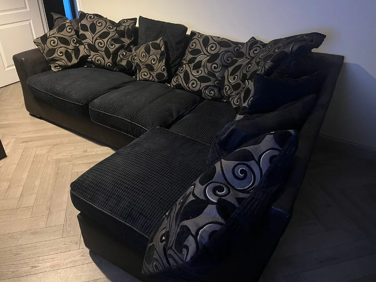 Corner Sofa and footstool - Image 1