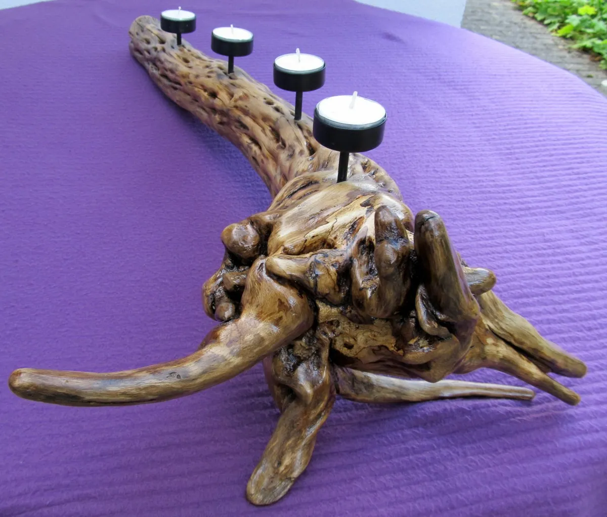 T-Light candle holder made from Solid wood. - Image 1