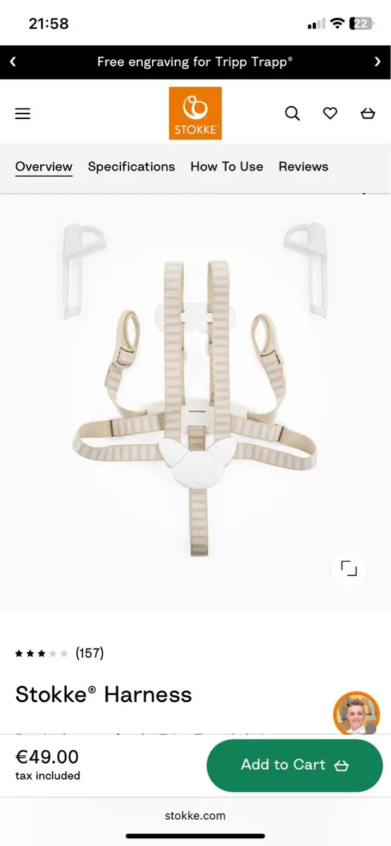 Stokke Harness,  5 point harness - Image 2