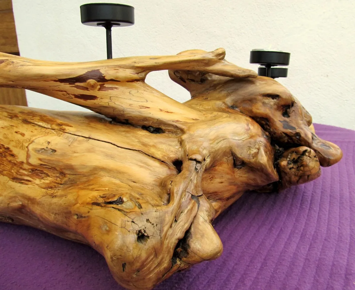 T-Light candle holder made from Solid wood. - Image 2