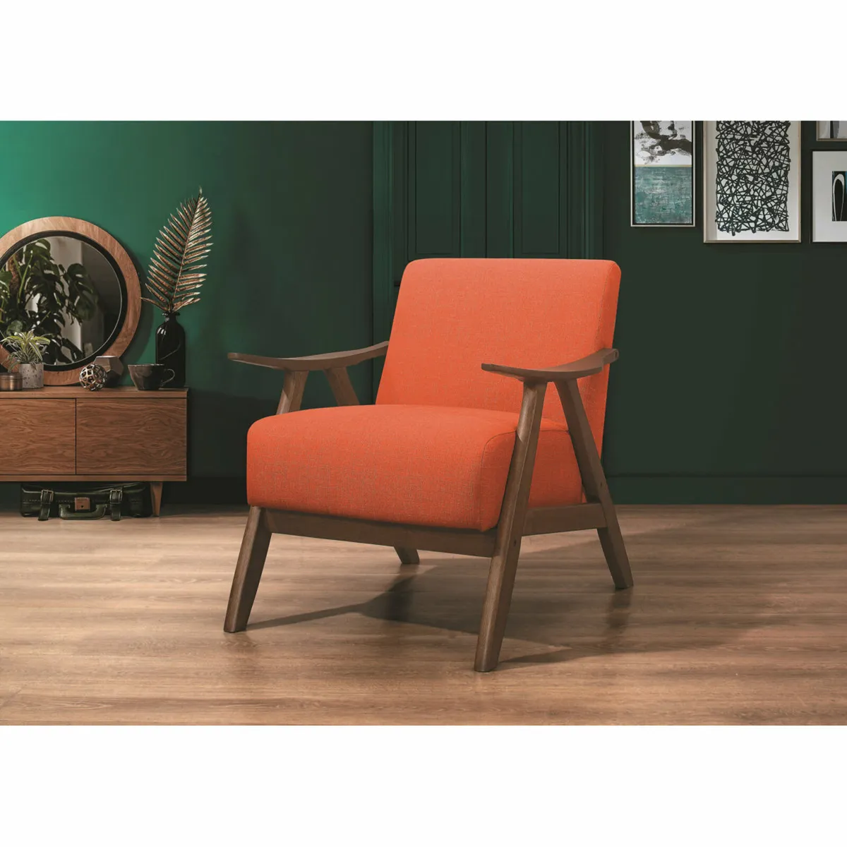 Mercury Row Phinnaeus Armchair (Orange) - Image 2