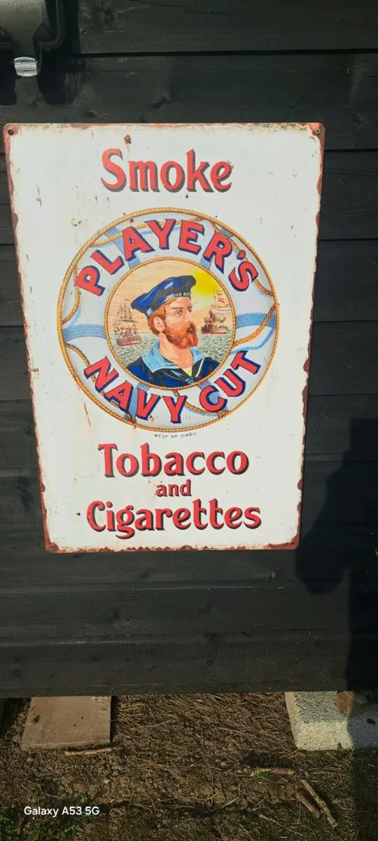 Large  players metal sign - Image 1