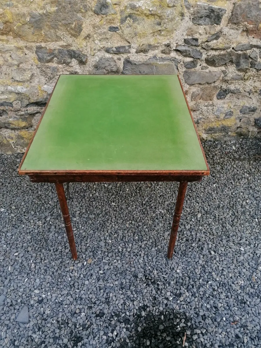 Antique Folding Games Table - Image 2