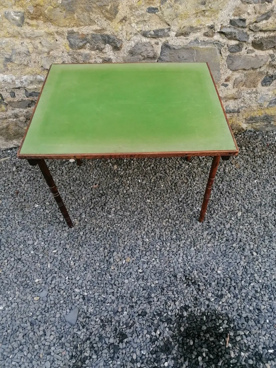 Antique Folding Games Table - Image 3
