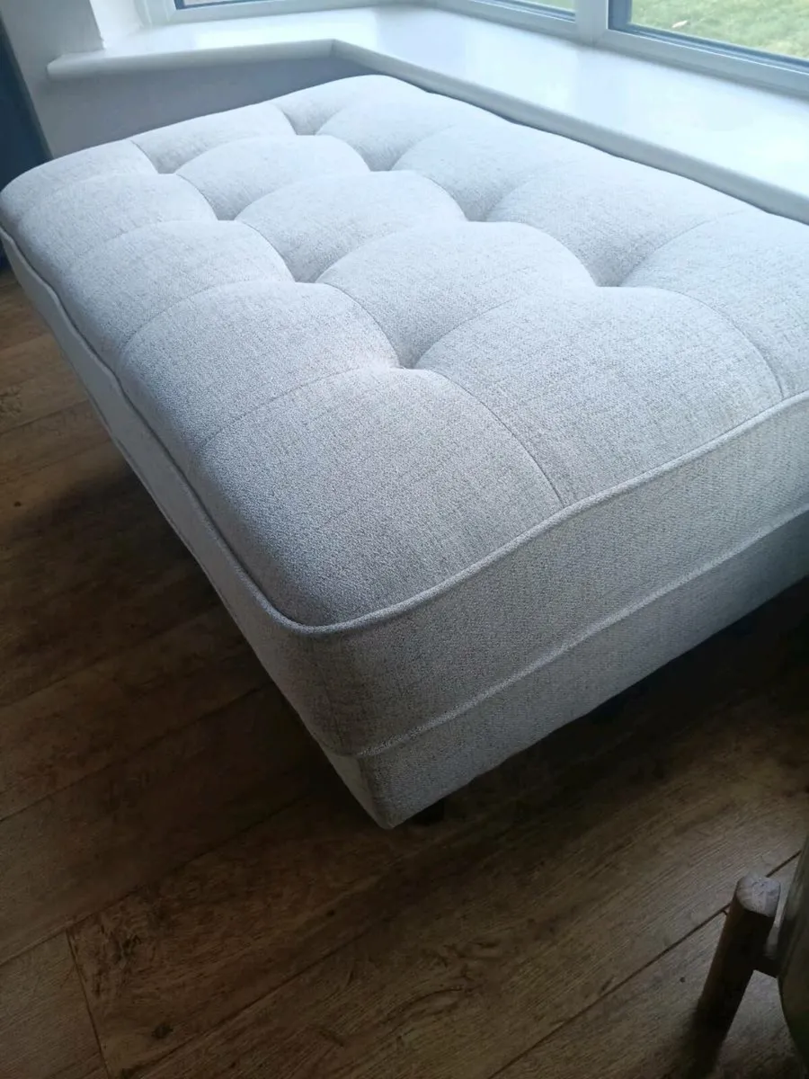 Large Cream Footstool - Image 2