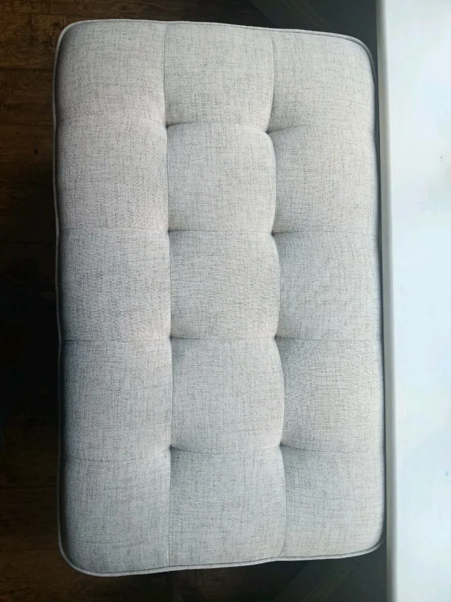 Large Cream Footstool - Image 4