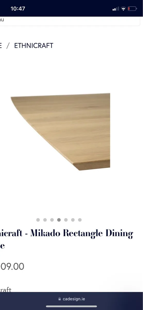 Ethnicraft mikado dining table solid oak brand new - Image 3