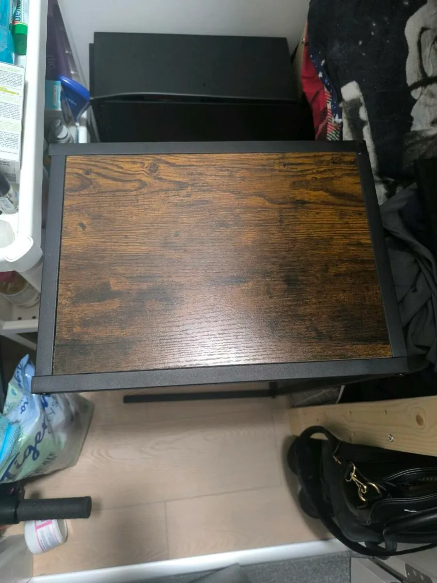 C Shaped Side Tables Black Industrial Sofa - Image 2