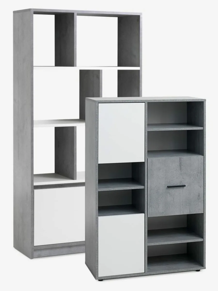 BILLUND
Bookcase BILLUND 3 doors 3 shelves concret - Image 3