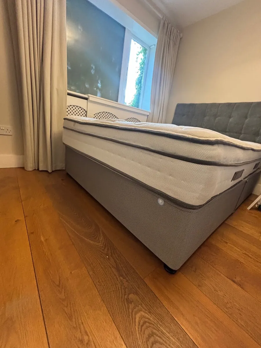5 foot Grey Bed frame and Mattress - Image 2
