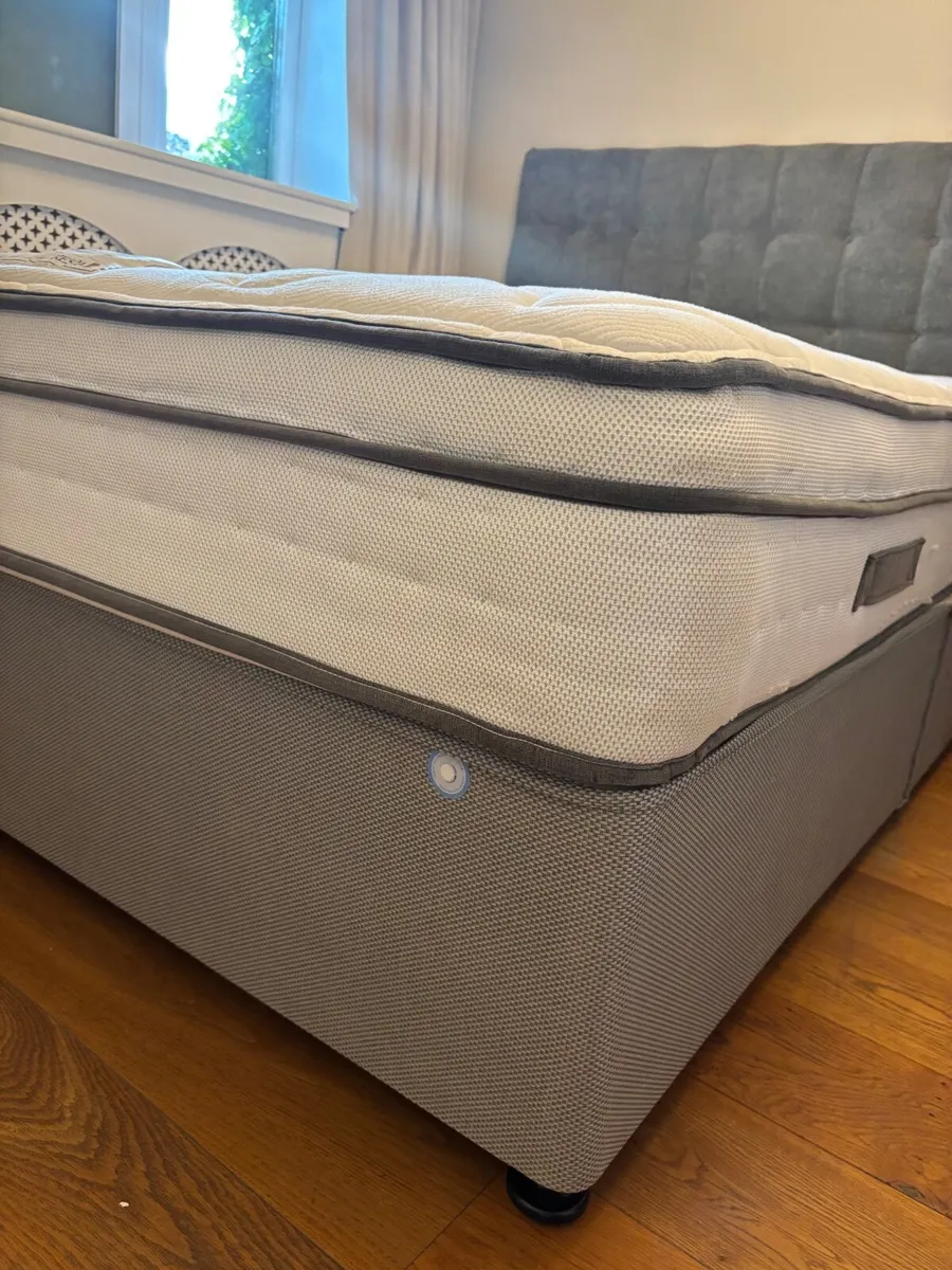 5 foot Grey Bed frame and Mattress - Image 3