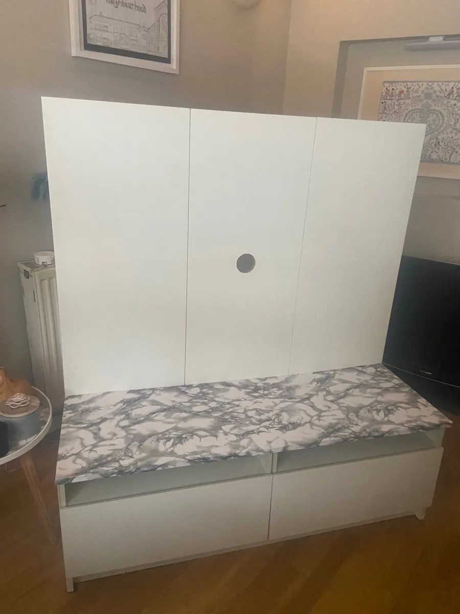 Tv unit  with back. board and storage - Image 4