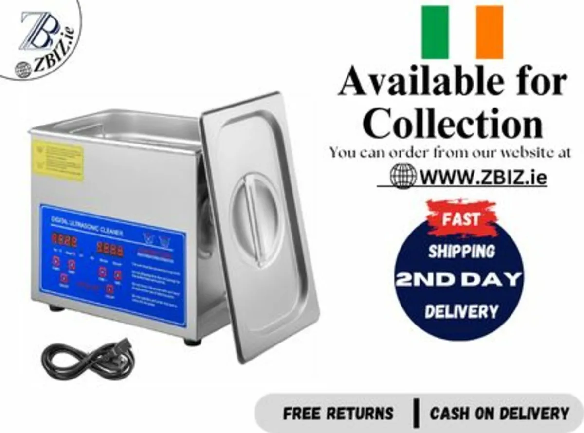 3L Ultrasonic Cleaner with Heat & Digital Display - Image 1