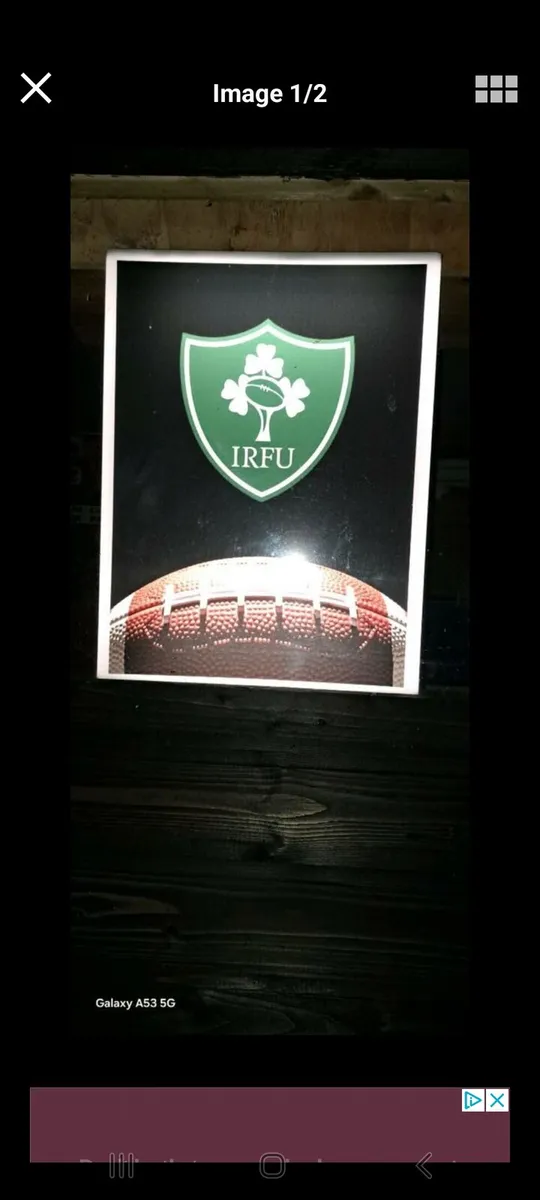 Irish rugby light up sign - Image 1