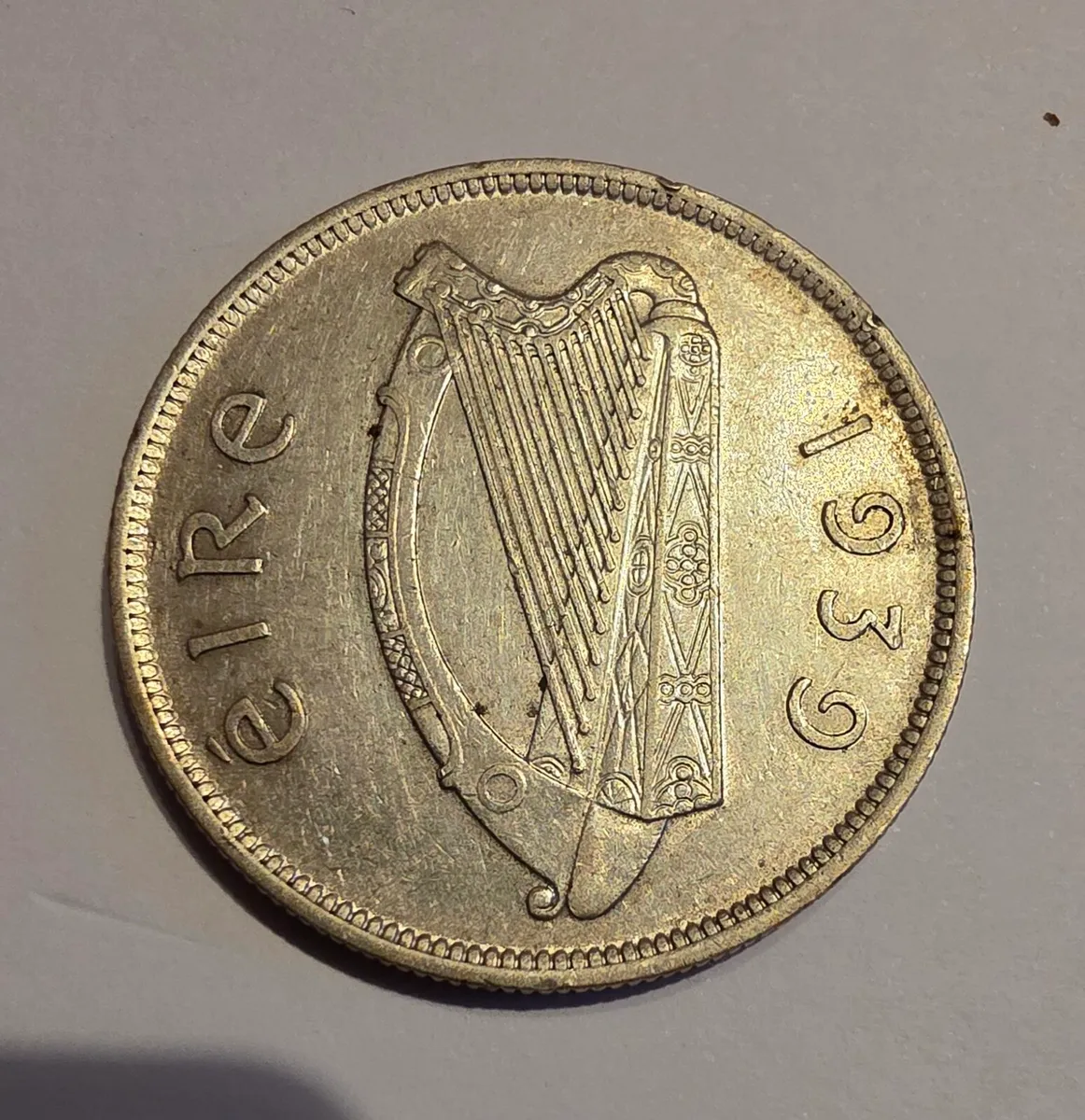 1939 irish silver half crown - Image 2