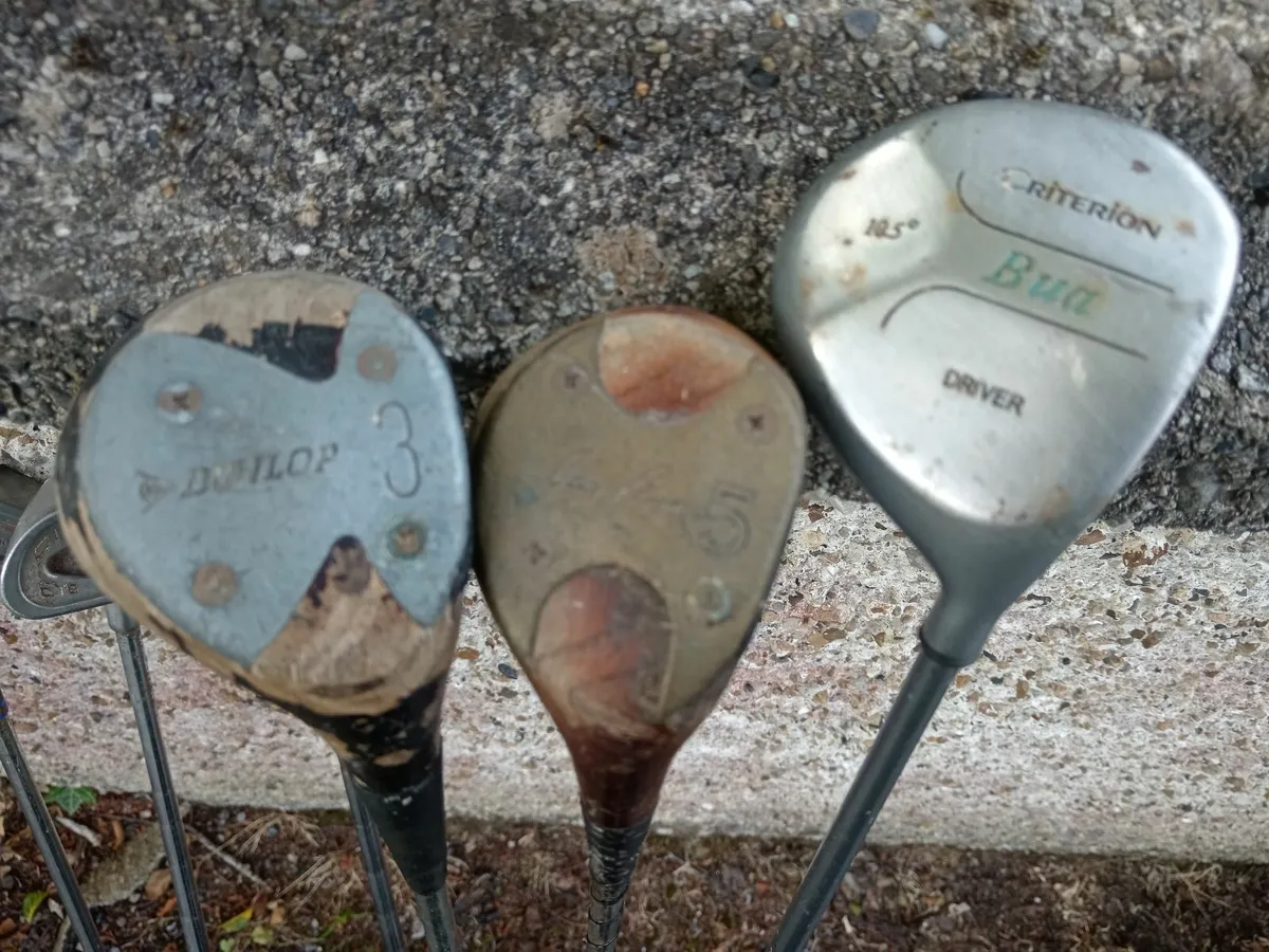 Golf clubs set in Slazenger vintage bag - Image 3