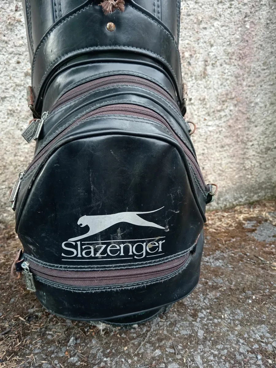 Golf clubs set in Slazenger vintage bag - Image 4