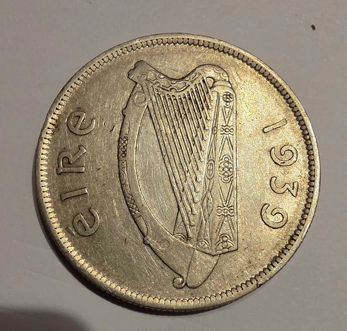 1939 irish silver half crown - Image 2