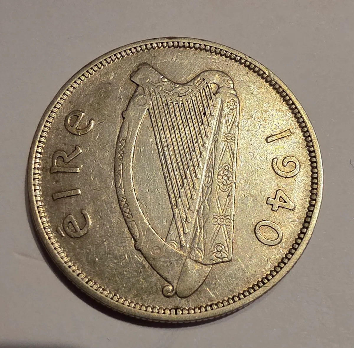 1940 irish silver half crown - Image 2